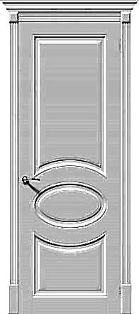 Дверь межкомнатная крашенная «Скинни-20» Whitey (Эмаль) глухая