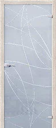 Дверь межкомнатная стеклянная «Аврора» Сатинато белое